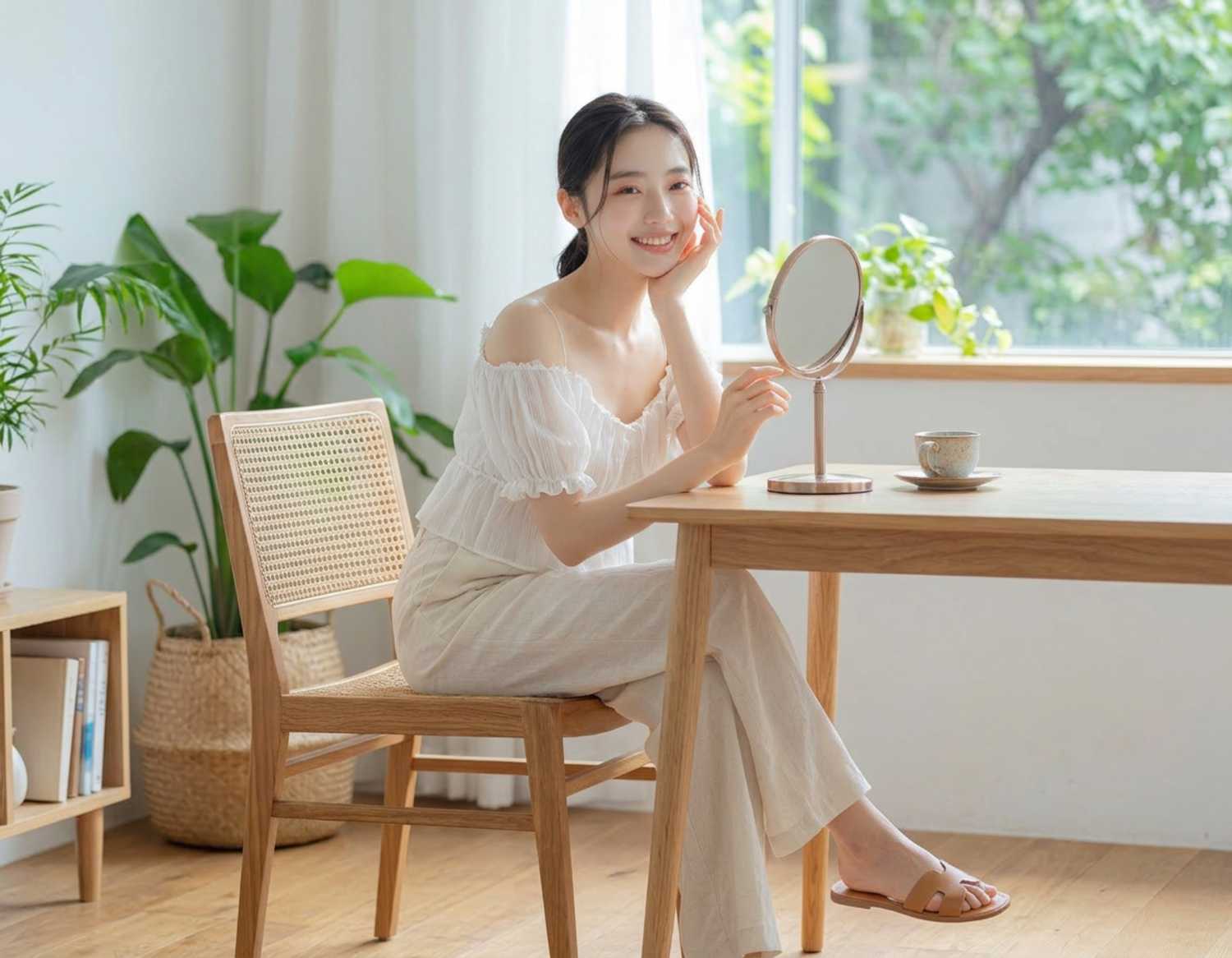 先程の画像で「全身ポーズ」のプロンプトを入れて出力した画像